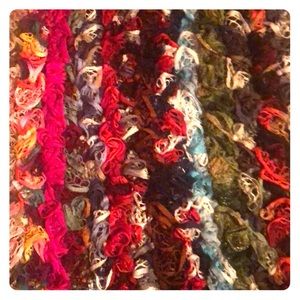 Hand-Knitted Ruffle Scarfs